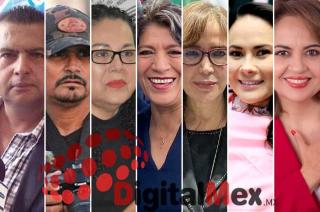 José Luis Gamboa, Margarito Martínez, Lourdes Maldonado, Delfina Gómez, Yeidckol Polevnsky, Alejandra del Moral, Ana Lilia Herrera