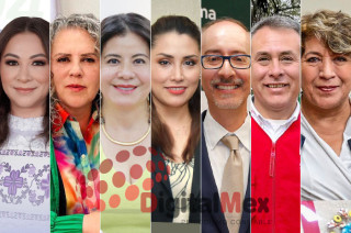 Myrna García, Miroslava Carrillo, Rosario Mejía, Palmira Tapia, Carlos Eduardo Barrera, Mario Vázquez, Delfina Gómez