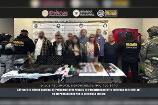 Seis hombres y tres mujeres quedaron detenidos por su posible participación en los delitos de portación, tráfico y acopio de armas prohibidas y contra la salud.