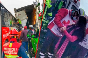 Las víctimas fueron trasladadas a hospitales de la capital mexiquense.