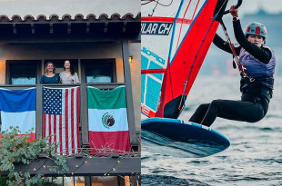 La velerista Mariana Aguilar, top 13 mundial y campeona panamericana, entrena en Los Ángeles para París 2028.
