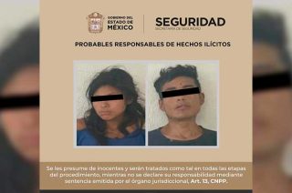 Las personas detenidas fueron identificadas como Jhovany “N”, de 32 años de edad, y Blanca “N”, de 21 años.