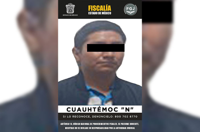 La Fiscalía del Estado de México ejecutó una orden de aprehensión contra el sujeto, acusado de realizar tocamientos a una víctima menor de edad en enero de 2025.