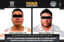 Diego Armando “N” y José Alfonso “N” fueron vinculados a proceso por su probable participación en el homicidio de una menor de 15 años en Naucalpan.