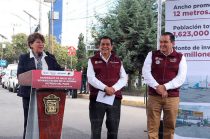 Delfina Gómez Álvarez, acompañada por Joel González Torán, encabezó el arranque de los trabajos de rehabilitación de la avenida Alfredo del Mazo.