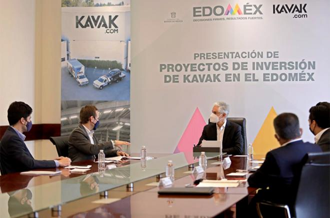 Encabezó la presentación de proyectos de inversión, que la empresa de servicios de compra-venta de autos KAVAK