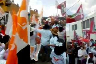 Un “encontronazo” entre militantes del PRI y de Movimiento Ciudadano