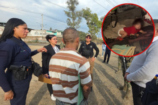 Francisco “N”, quien se identificó como padre del menor, se presentó en el sitio tras el rescate