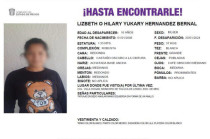 Ficha de búsqueda de Hilary Yukary, desaparecida desde el 9 de junio en Chimalhuacán