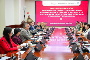 Autoridades estatales instalaron la Mesa de Trabajo interinstitucional para coordinar acciones contra la violencia feminicida en el Estado de México.