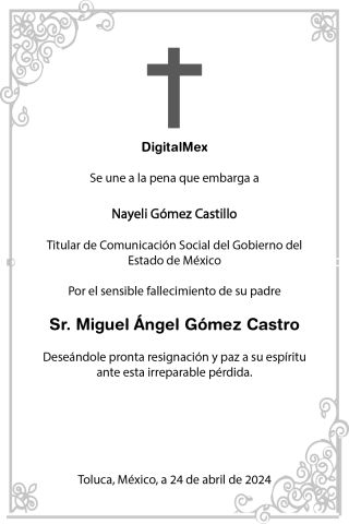 Esquela Miguel Ángel Gómez Castro