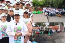 Vecinos, estudiantes, autoridades y corporaciones de seguridad participaron en labores de limpieza.