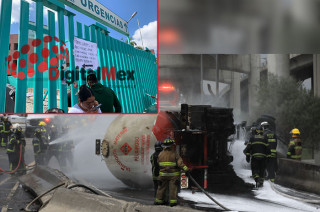 El estallido ocurrió cuando la pipa transitaba por Calzada Ignacio Zaragoza, a la altura del Puente de La Concordia.