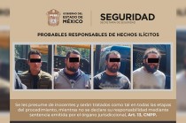 Los detenidos fueron identificados como Alan "N", Aurelio "N", Pedro "N" y José "N"