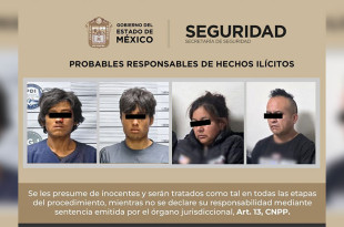 Luego de hacerles saber los derechos que la ley les confiere, los cuatro detenidos, junto con los indicios asegurados, fueron presentados ante la Agencia del Ministerio Público