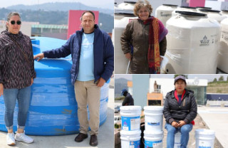 Se entregaron tinacos, cisternas, pintura e impermeabilizantes a bajo costo, con apoyo de la Congregación Mariana Trinitaria