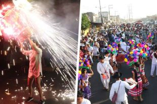 El desfile llenó de color las calles con trajes típicos y música de banda, atrayendo a vecinos y visitantes.