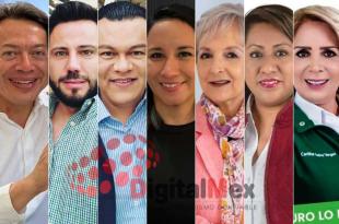 Mario Delgado, Anuar Azar, Juan Zepeda, Michelle Núñez, Marcela González, Xóchitl Flores, Caritina Saénz.
