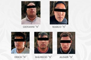 Autoridades federales y estatales detuvieron a cinco hombres presuntamente vinculados con una célula delictiva que operaba en la zona de Teotihuacán y Acolman.
