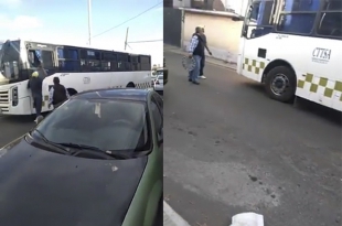 #Video: “Me late un tiro”: Automovilista a chofer, tras choque, en Toluca