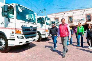 El Gobierno de Ixtlahuaca adquirió ocho unidades nuevas para el servicio de recolección de basura.