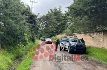 El hallazgo ocurrió sobre un camino de terracería en el municipio de Zinacantepec, en la calle Benito Juárez, que se extiende desde Calzada Al Pacífico.