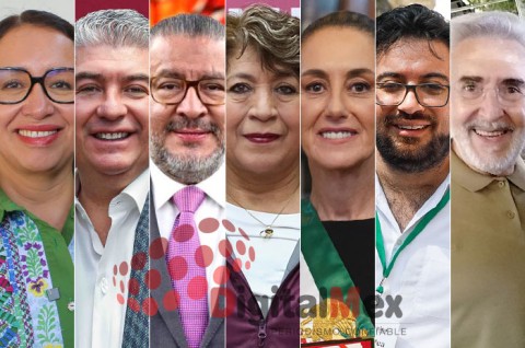 Azucena Cisneros, Juan Carlos Romero, Horacio Duarte, Delfina Gómez, Claudia Sheinbaum, Isaac Montoya, Víctor Quiroz
