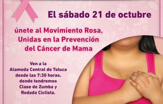 Toluca "vestirá de rosa" para prevenir el cáncer de mama