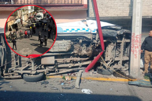 Así quedó la unidad tras el choque ocurrido