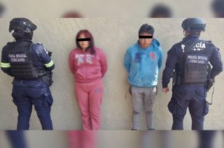 Durante la revisión, elementos de la SSEM aseguraron aparente cristal, ponchallantas artesanales y un radiotransmisor.