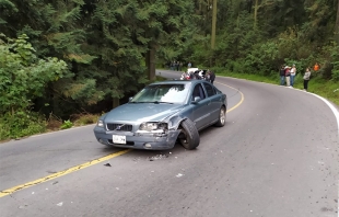 Impactante carambola sobre la carretera #Toluca-Texcaltitlán