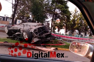 Volcadura en Paseo Tollocan