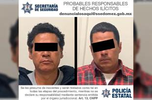Alfonso “N” de 60 años y Víctor “N” de 38 fueron capturados por la policía.
