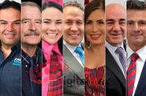 Enrique Vargas, Vicente Fox, Alejandra del Moral, Eruviel Ávila, Rosario Robles, Jesús Murillo, Enrique Peña
