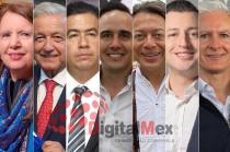 Loretta Ortiz, AMLO, Ricardo Mejía Berdeja, Manolo Jiménez, Mario Delgado, Luis Donaldo Colosio Riojas, Alfredo del Mazo