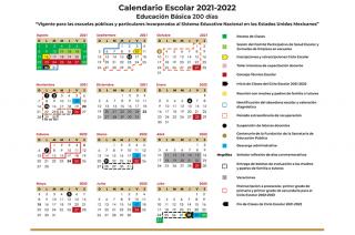 Calendario escolar 2021-2022