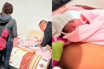 Policías auxiliaron a una mujer durante una emergencia de parto y apoyaron en el nacimiento de una niña.