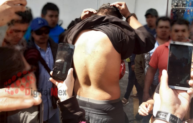 #Toluca: trifulca en la terminal entre policías y ambulantes