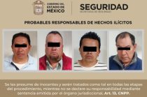 Detenidos en Jilotzingo tras operativo; les aseguran arma y cartuchos.