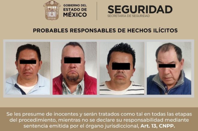 Detenidos en Jilotzingo tras operativo; les aseguran arma y cartuchos.