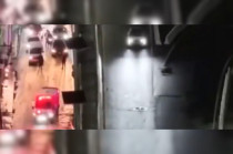 Cámaras del seguridad captaron el momento en que inició la persecución