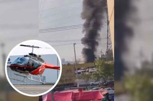 #Video: Se desploma helicóptero en #CDMX; hay muertos