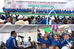 El evento contó con la asistencia de exsecretarios del sindicato y autoridades educativas, quienes se sumaron al llamado para dignificar a los maestros 