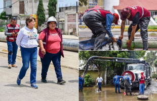 Por instrucción de la gobernadora Delfina Gómez, se brinda apoyo inmediato y eficaz a la población durante la temporada de lluvias, a través de la CAEM.