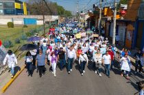 El DIF municipal organizó la segunda caminata por la inclusión con recorrido desde los Salesianos hasta el Auditorio “Claudio Muñoz Franco”.