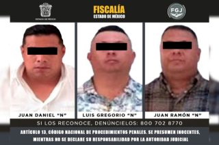 Los tres detenidos fueron ingresados al penal de Lerma, donde un juez determinará su situación jurídica.