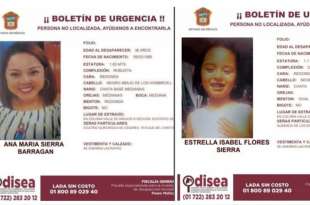 Ana María Sierra y su hija de 8 años desaparecieron