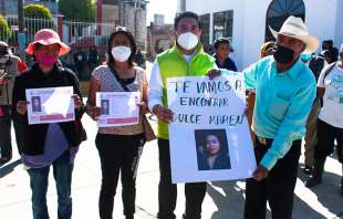 Ayer un grupo de personas se concentró en el centro de la comunidad de San Pedro Nexapa, para subir a los parajes