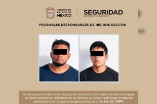 Erick “N”, de 34 años; Diego “N”, de 22 años, y una menor de edad fueron trasladados a la Fiscalía de Asuntos Especiales de la FGJEM.
