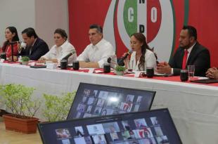 79 aniversario de la fundación de la CNOP y ante el presidente nacional del PRI, Alejandro Moreno